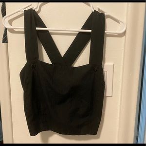 Apricity Black cotton crop top